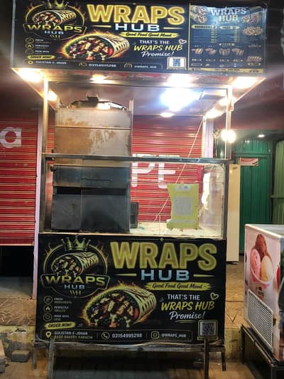 shawarma cart metal boday