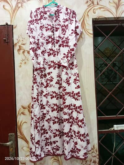 decent new maxi frock with 2 kali beautiful design