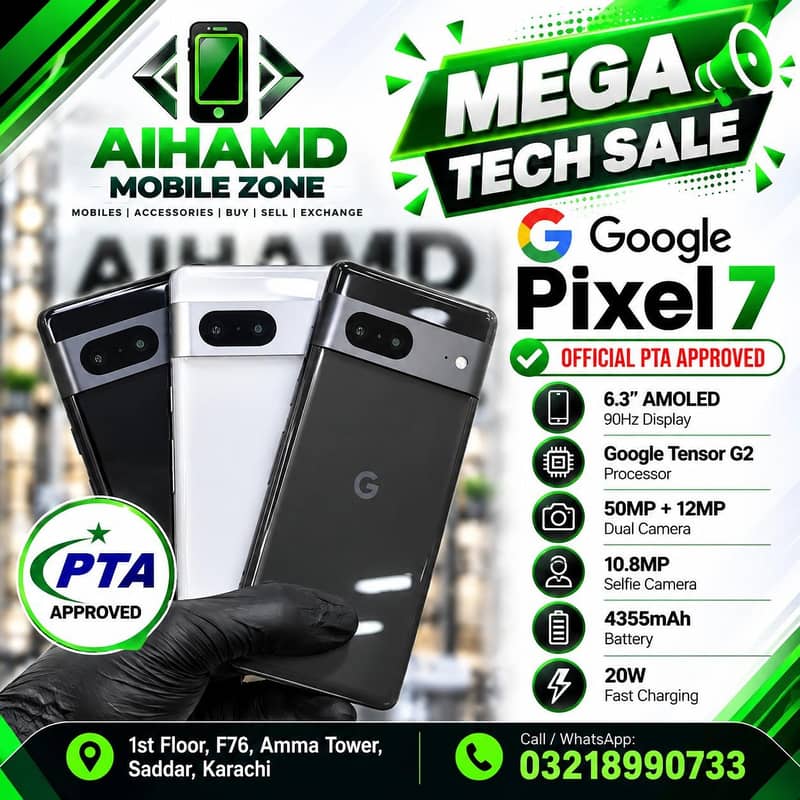 Google Pixel 7 - 128GB - Official Pta Approved - 90Hz - Mobile Phones ...