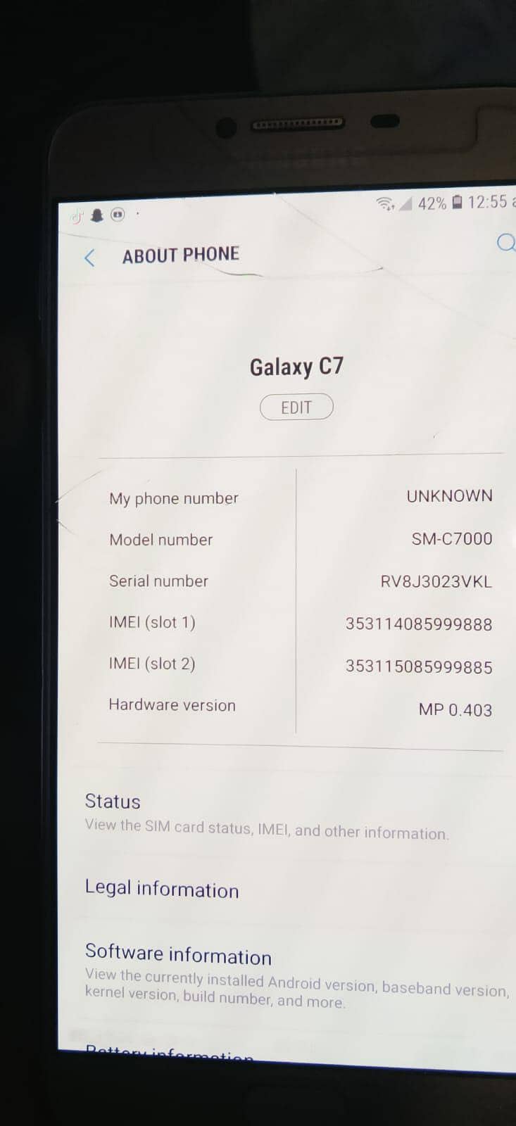 Samsung Mobile C7 7