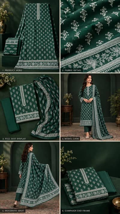Al karam printed cotton Unstitched 3pcs suit