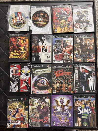Dynasty warriors, punisher, yakuza2, Silent Hill, Semurai western,