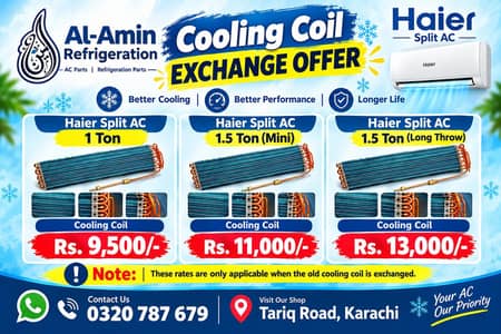 Haier air condition cooling coil available