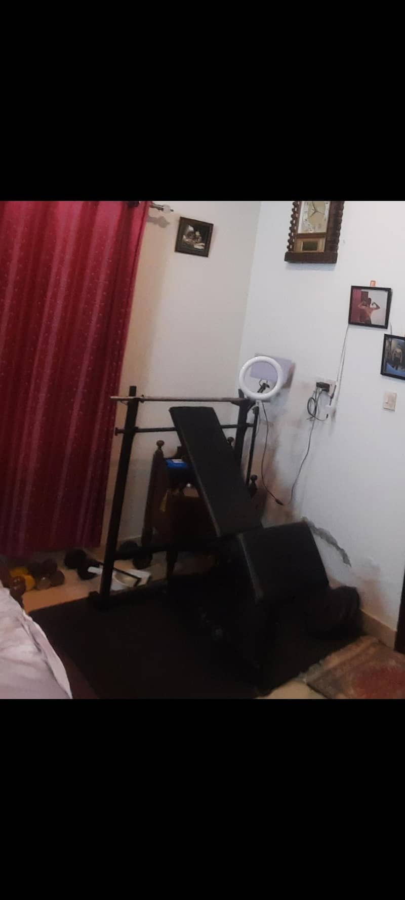 Full home gym setup(bench+plates+dumbles+machine) 0