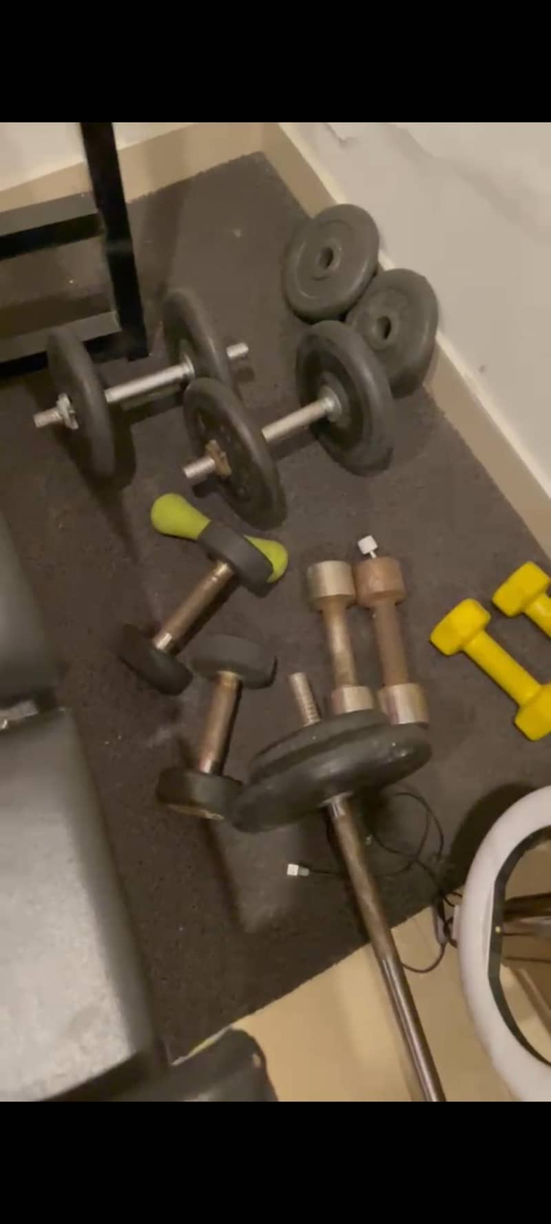 Full home gym setup(bench+plates+dumbles+machine) 1