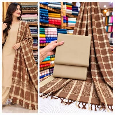 *ZOHA. premium Airjet Dhanak With EMROIDERY Dhanak Shawal*