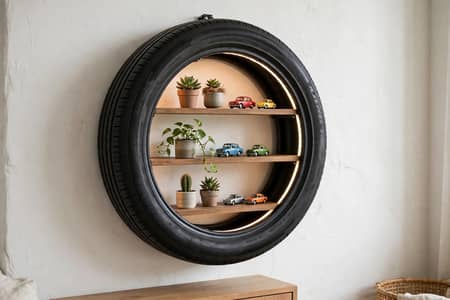 Wall Hanging Shelf with LED Light - Home Decoration Rack