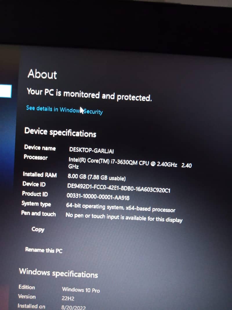 Intel Core i7 3rd Generation 3