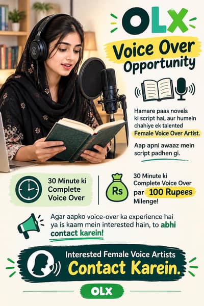 Female Voice Over Artist Required!