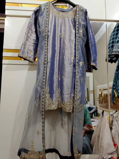 heavy shalwar kameez with gonne