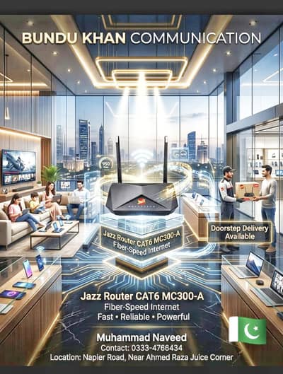 Jazz CAT6 4G Router | PTA Approved | All SIM Support | COD |