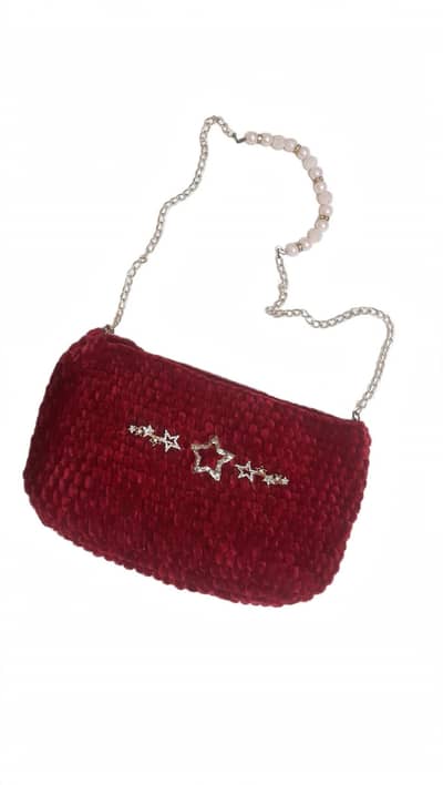 Premiuim handmade velvet crochet bag