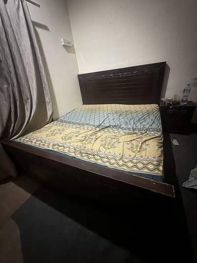 Double bed set with mattress for Sale with side tables