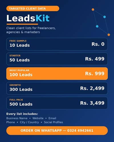 Targeted Client Leads List for Freelancers & Agencies