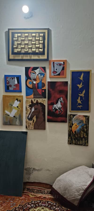 Handmade Acrylic Paintings, Abstract,Calligraphy,Landscapes, All Sizes