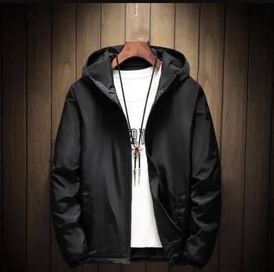 men black hooded windbreaker plus size cotton padded