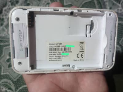 Jazz ZTE MF937 4G WiFi Device