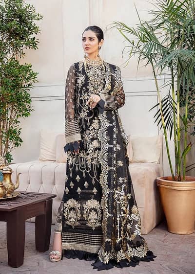 Afrozeh Black crinkle Chiffon dress