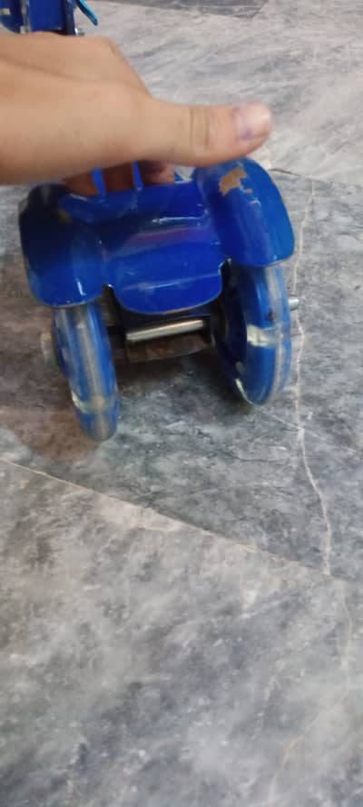 Kids Kick Scooty Scooter Blue Foldable Used