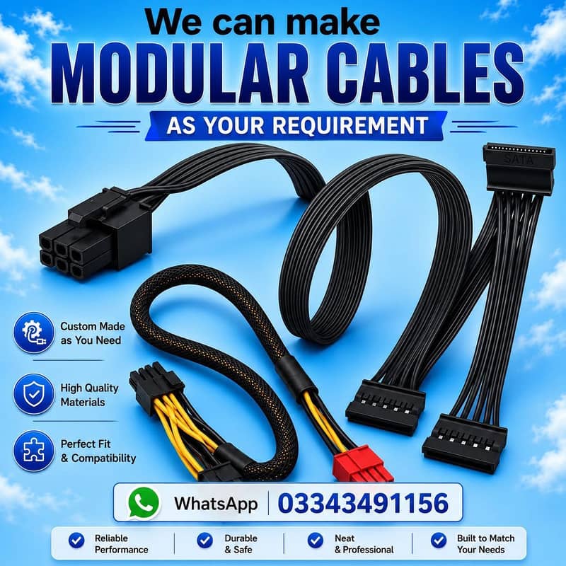 Modular cables  sets for gaming psu 0