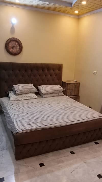bed set with almirah and dressing table