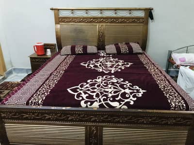 Iron Complete Bedroom set-Double bed+Dressing Table+2 Side Table+Stool