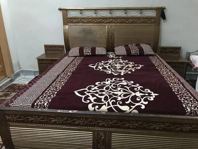Iron Complete Bedroom set-Double bed+Dressing Table+2 Side Table+Stool