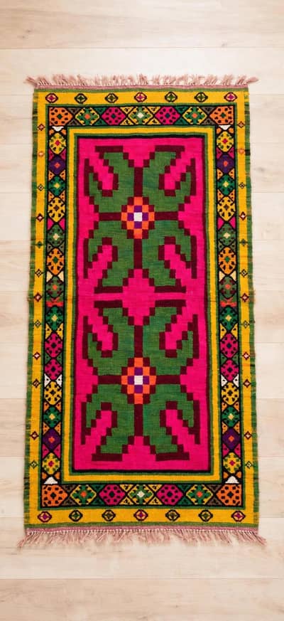 Handmade Chitrali Wool Qaleen - Medina Collection - 100% Khalis