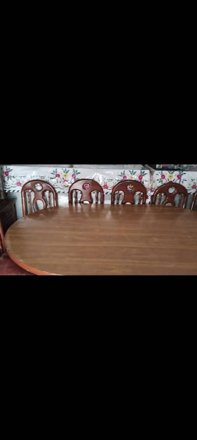 2 Sets of 6-seater solid wood Dining table for sale