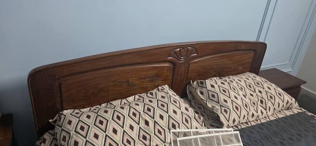 pure wood bed and side tables for sale