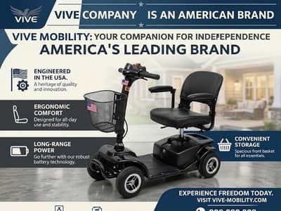 VIVE Mobility Scooter | USA Imported | 4-Wheeler | Lithium Battery
