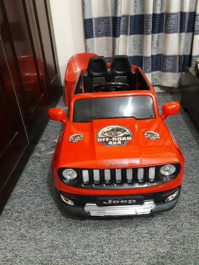 Red Kids Electric Jeep – 2-Seater – Used Only 2–3 Months