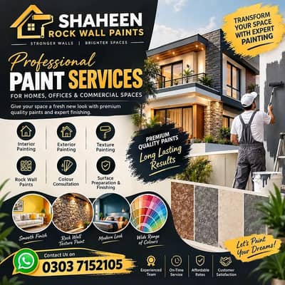 Premium Interior & Exterior Painting available in lahore
