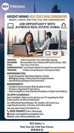 Multiple Job Opportunities at Al Firouz Real Estate Broker - Sales Jobs ...