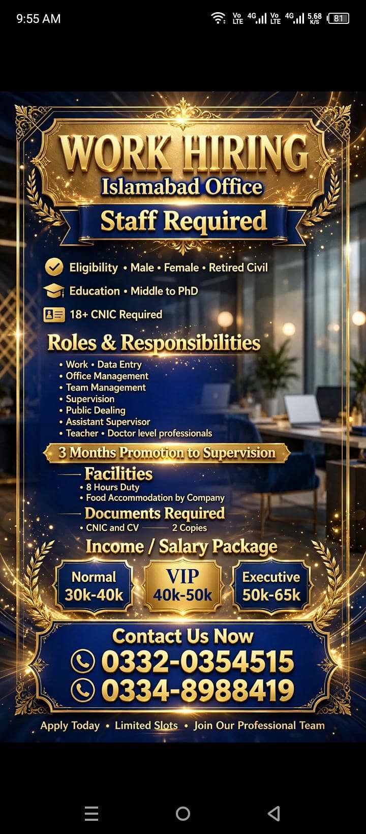 WORK OPPORTUNITY 0