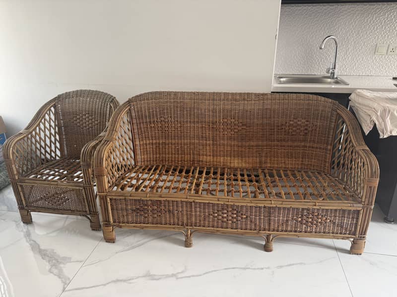 Cane sofas 3+2+1 seater sleek design 1