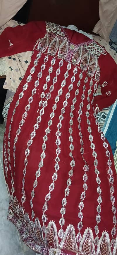 Maroon red type dress 3 piece