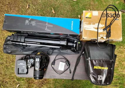 Nikon D5300 DSLR with 18-55mm Lens, 128GB Card, Tripod & Complete Box