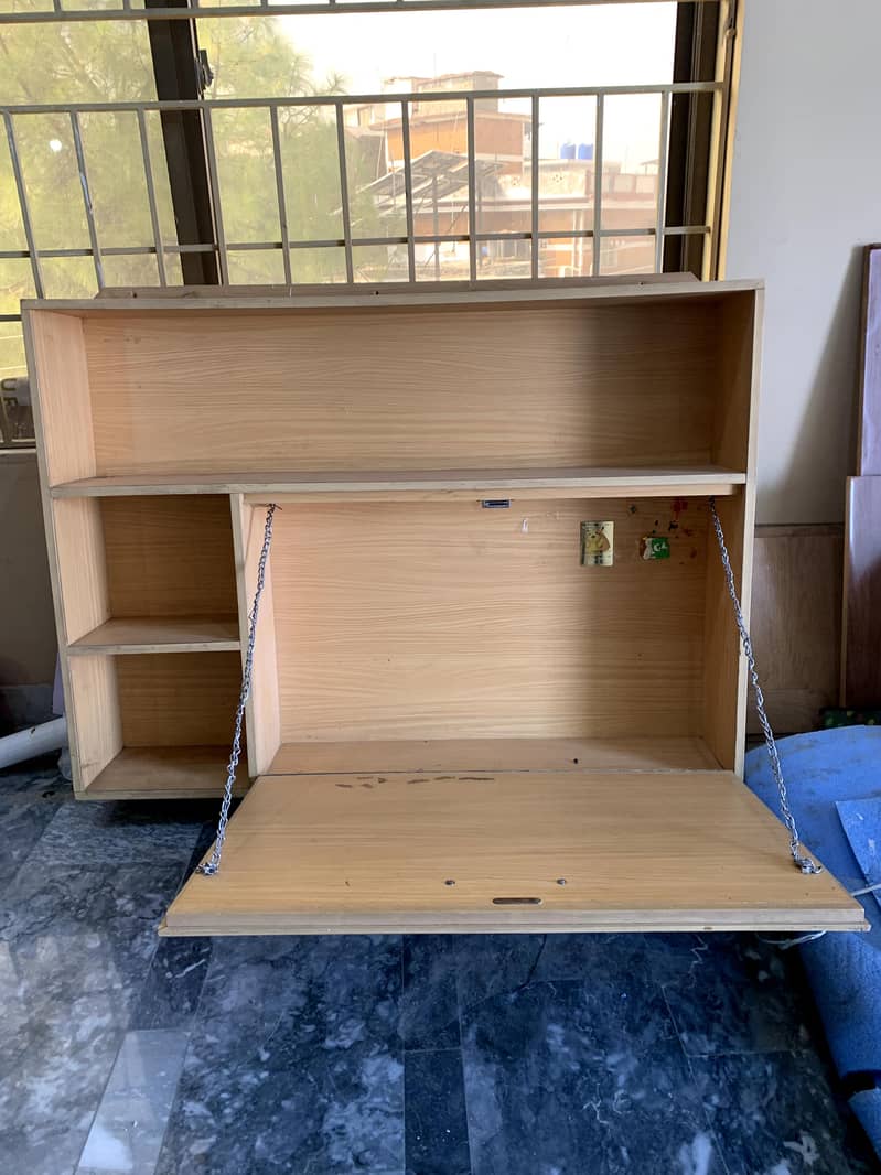 Wall Mounted Ash Wood Study Table 2