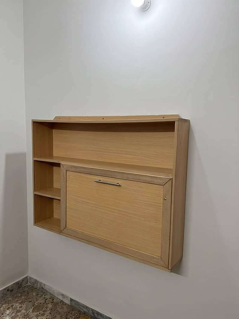 Wall Mounted Ash Wood Study Table 3