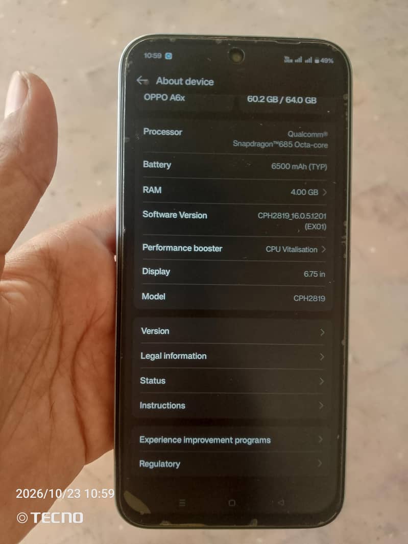 OPPO A6x 6