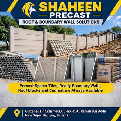 Concrete Boundary Wall , Precast Boundary Wall , RCC Roof Slab