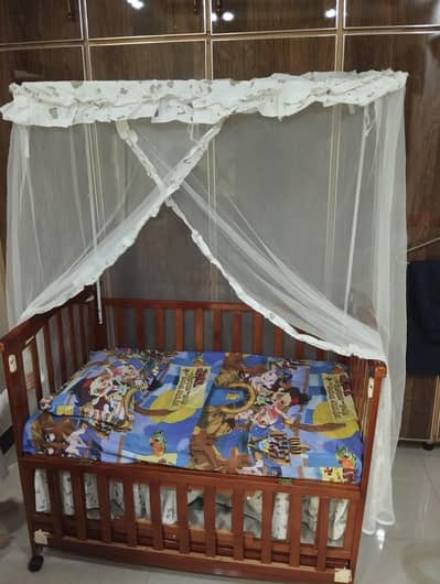 baby cot slightly used along with mattress