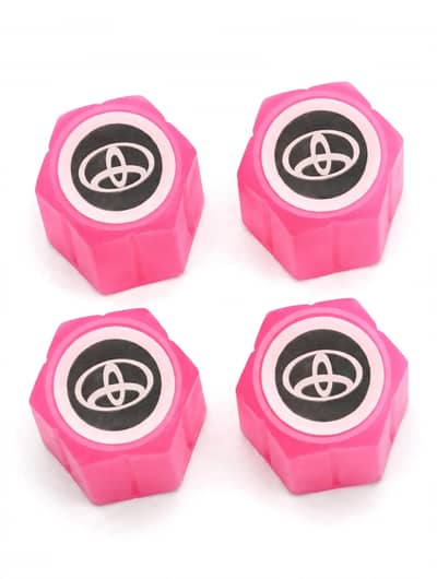 Toyota Tyre Valve Caps Neon - 4 Pcs Set -