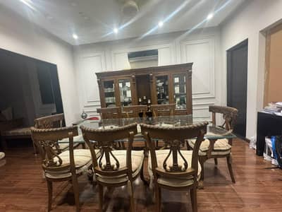 Walnut Wooden Dining Table Set – Gujrat Brand
