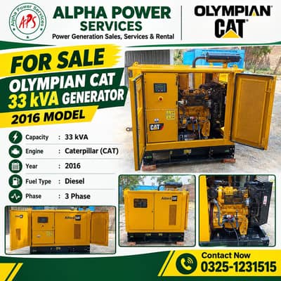 caterpillar 33kva generator 2016 model
