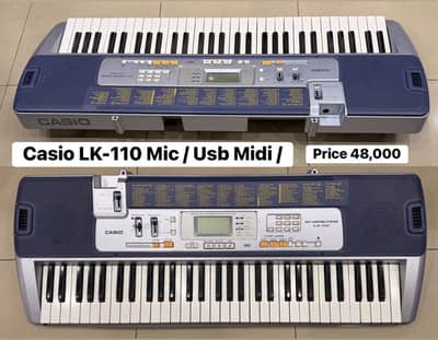 Casio LK-110 keyboard 61 Keys -Piano-Guitar-Electric-Bass-Amp