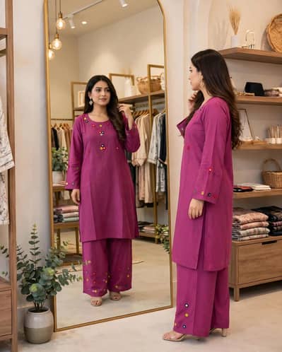 2pc Stitched Lawn suit for Woman