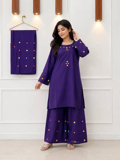 2pc Stitched lawn suit for women