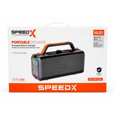 Speed-x Boom X20 40w Aluminium Alloy Rgb Bluetooth Speaker
